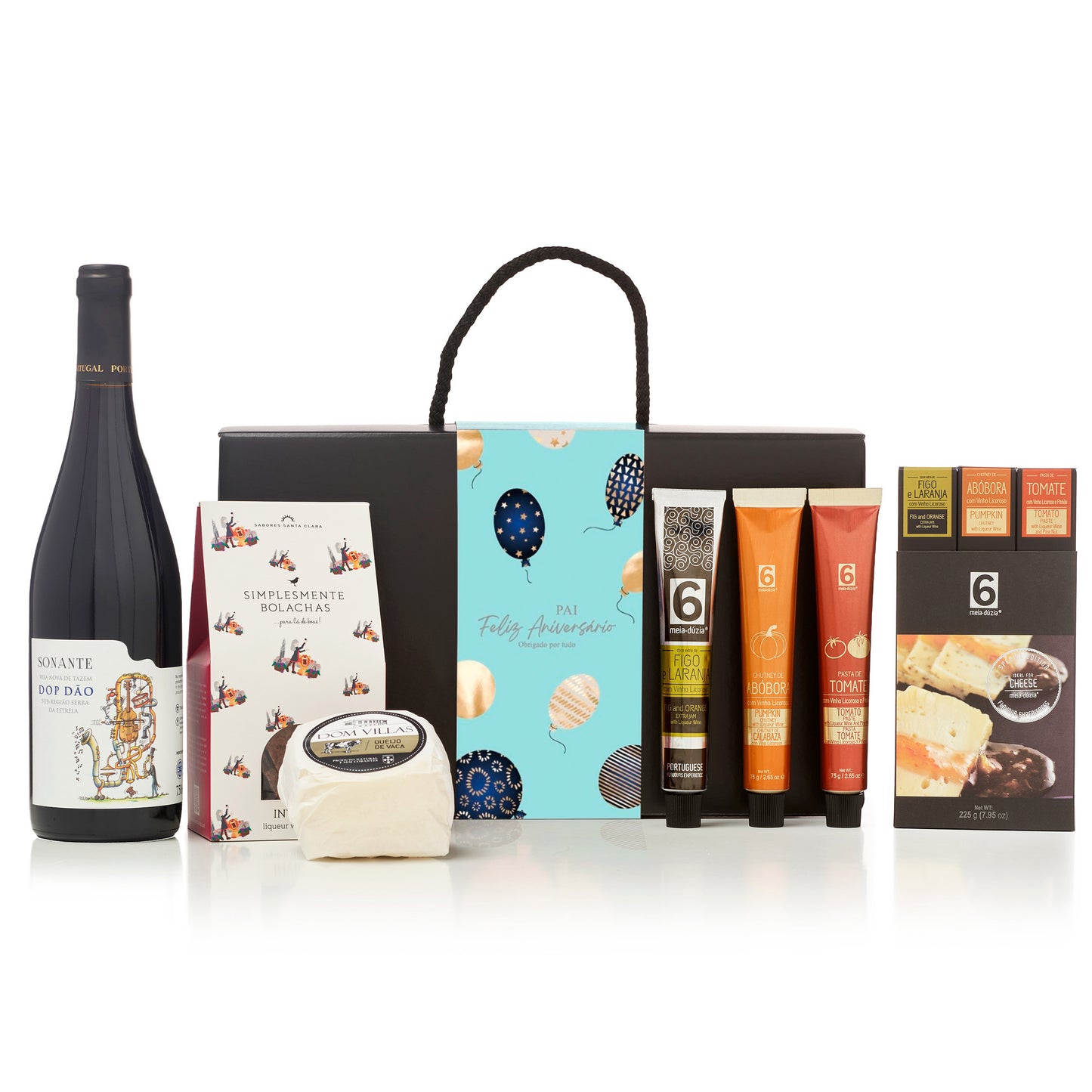 Cabaz Gourmet | Prenda de Aniversário para o Pai. Sabores de Portugal num presente de aniversário gourmet que todos amam receber. meia.dúzia® Sabores de Portugal, prendas de aniversário gourmet