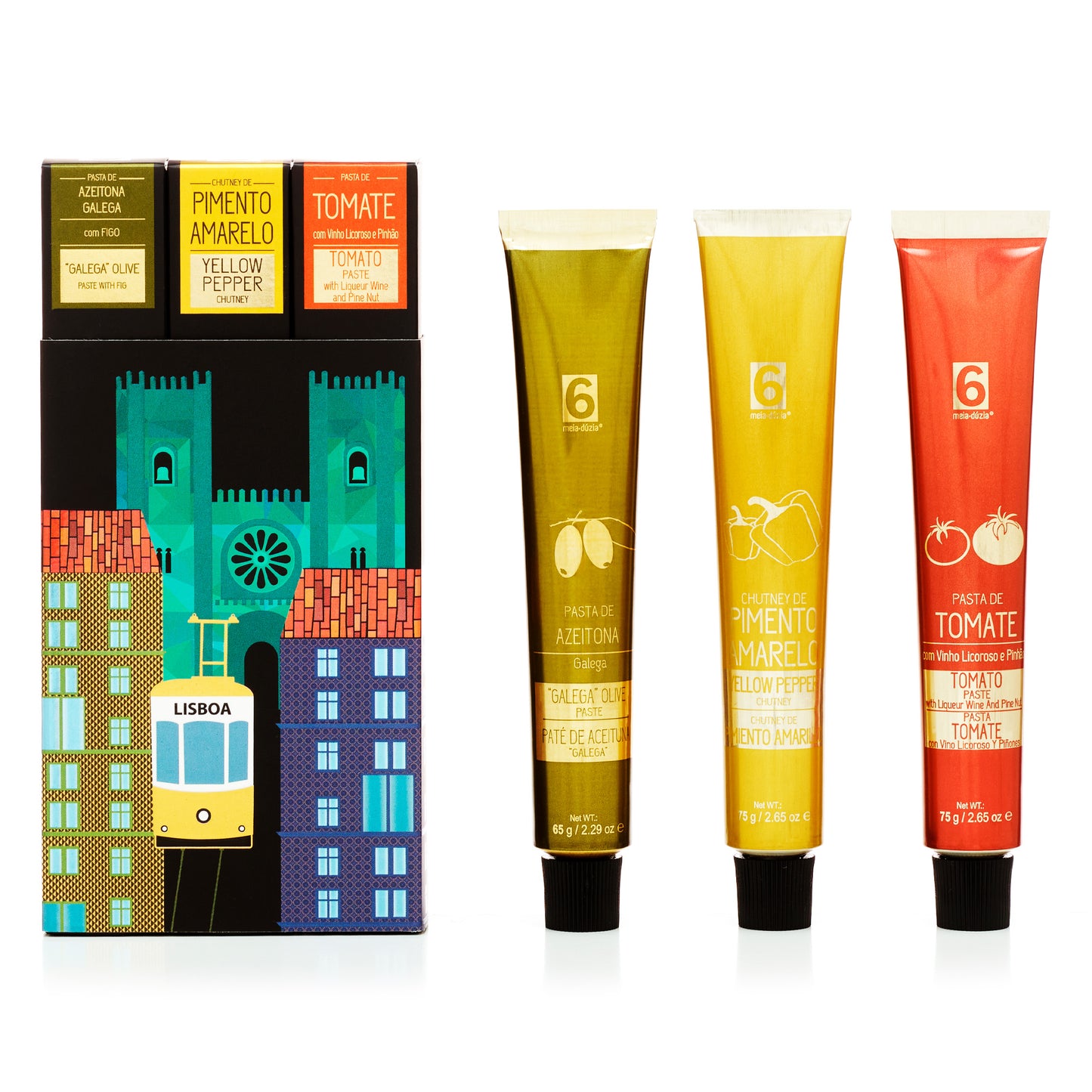 PACK 3 Sabores - Souvenir de Lisboa - Presente de Portugal meia.dúzia®