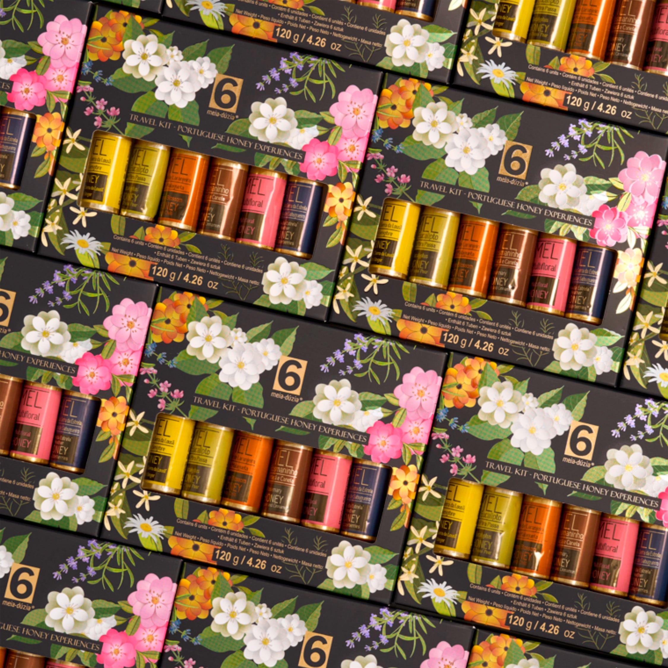 Travel Kit of 6 Portuguese Honeys - Tasting Gift from Portugal