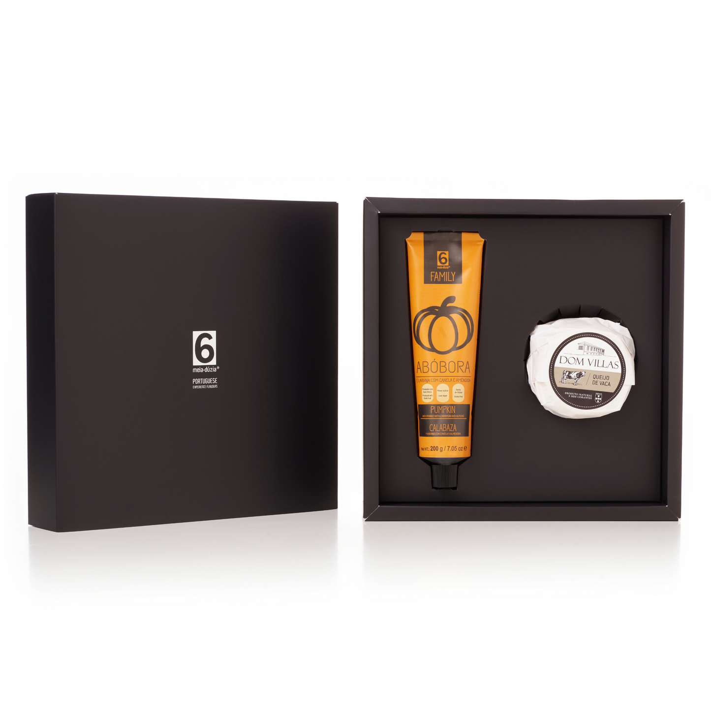 Box Gastronómica n.1: Queijo de Vaca + Doce de Abóbora meia.dúzia®, o presente perfeito para amantes de queijos.