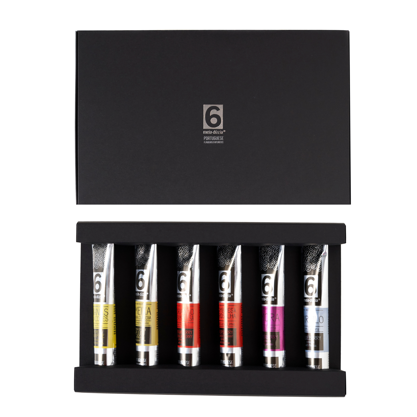 PACK 6 Doces Extra de Fruta com Ervas Aromáticas, com compota de ananás, compota de ameixa, comporta de morango e framboesa, compota de framboesa e groselha, compota de amora, compota de mirtilo - meia.dúzia, compotas artesanais em bisnaga